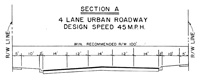 Section A - 4 Lane Urban Roadway