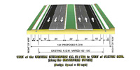Proposed 6 lane Urban Roadway Typical Section
