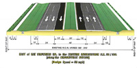 Recommended 6 Lane Modified Urban Roadway Typical Section