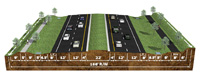 Four-Lane Divided Suburban Typical Section From Foxwood Blvd to Linda Drive